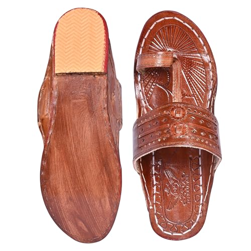 Image of Kolhapuri Chappal for Men|Kolhapuri Slippers for Men|Kolhapuri Shoes for Men|Leather Slippers for Men|Wedding Slippers for Men-B1