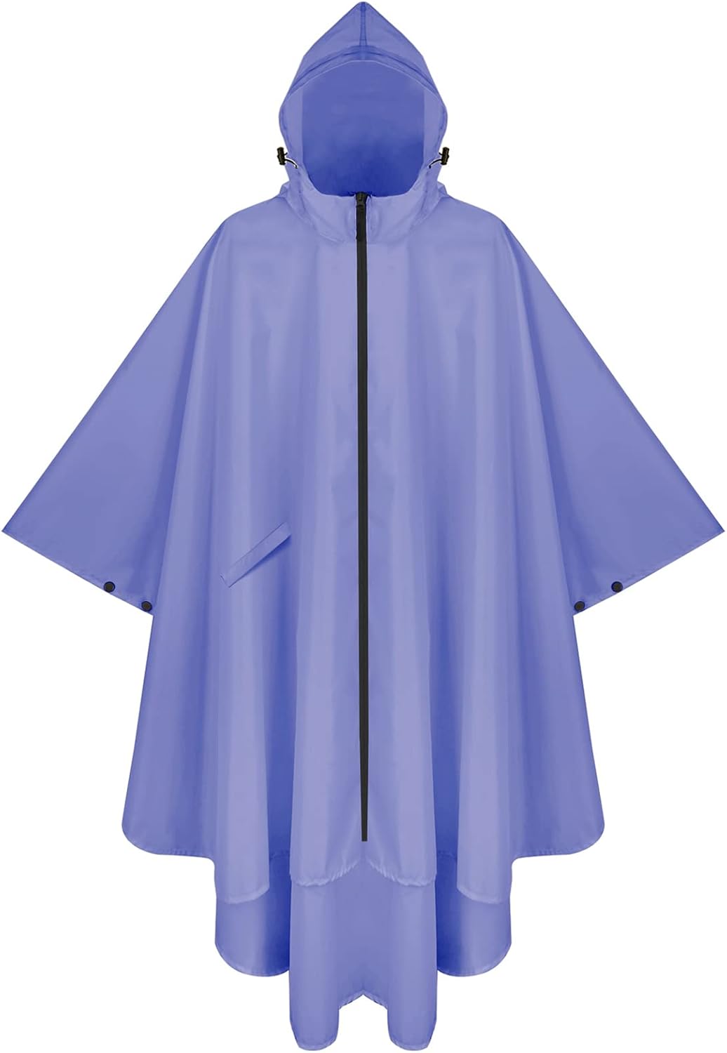 PTEROMY Hooded Rain Poncho with Pocket+Hooded Rain Poncho with Pocket and Zipper