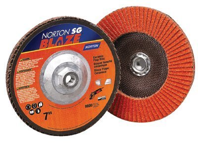 Blaze Type 29 Flap Discs, 7 in, 36 Grit, 7/8 in Arbor, 8,500 rpm - 10 Each