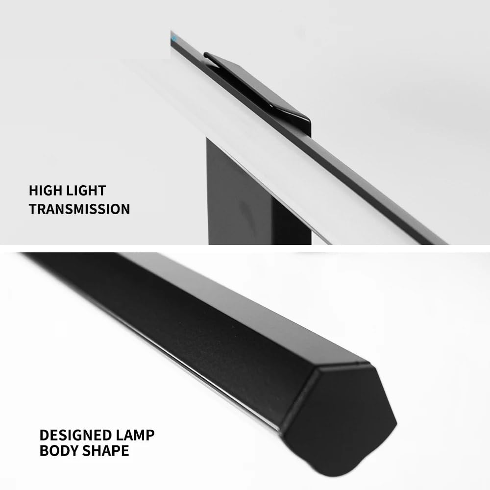 Nowoczesna lampa ścienna LED, lampa łazienkowa LED, lustro, AC85-265V, kinkiet, lampa ścienna, 3 kolory, ściemnialna, lampa wystawowa do salonu, do domu(Dimmable,BLACK_8W(40CM))