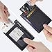 Travelambo Front Pocket Minimalist Leather Slim Wallet RFID Blocking Medium Size（Black Matte）
