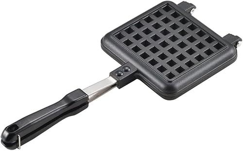 ワッフルメーカー あつあつ シングル フッ素加工 ガス火専用 ワッフルベーキングパン 高温耐性 均一加熱 ワッフル焼き型 火傷防止ハンドル ワッフル たい焼き 一人暮らし 新生活応援 料理愛好家 34.5×14.3×3.2cm