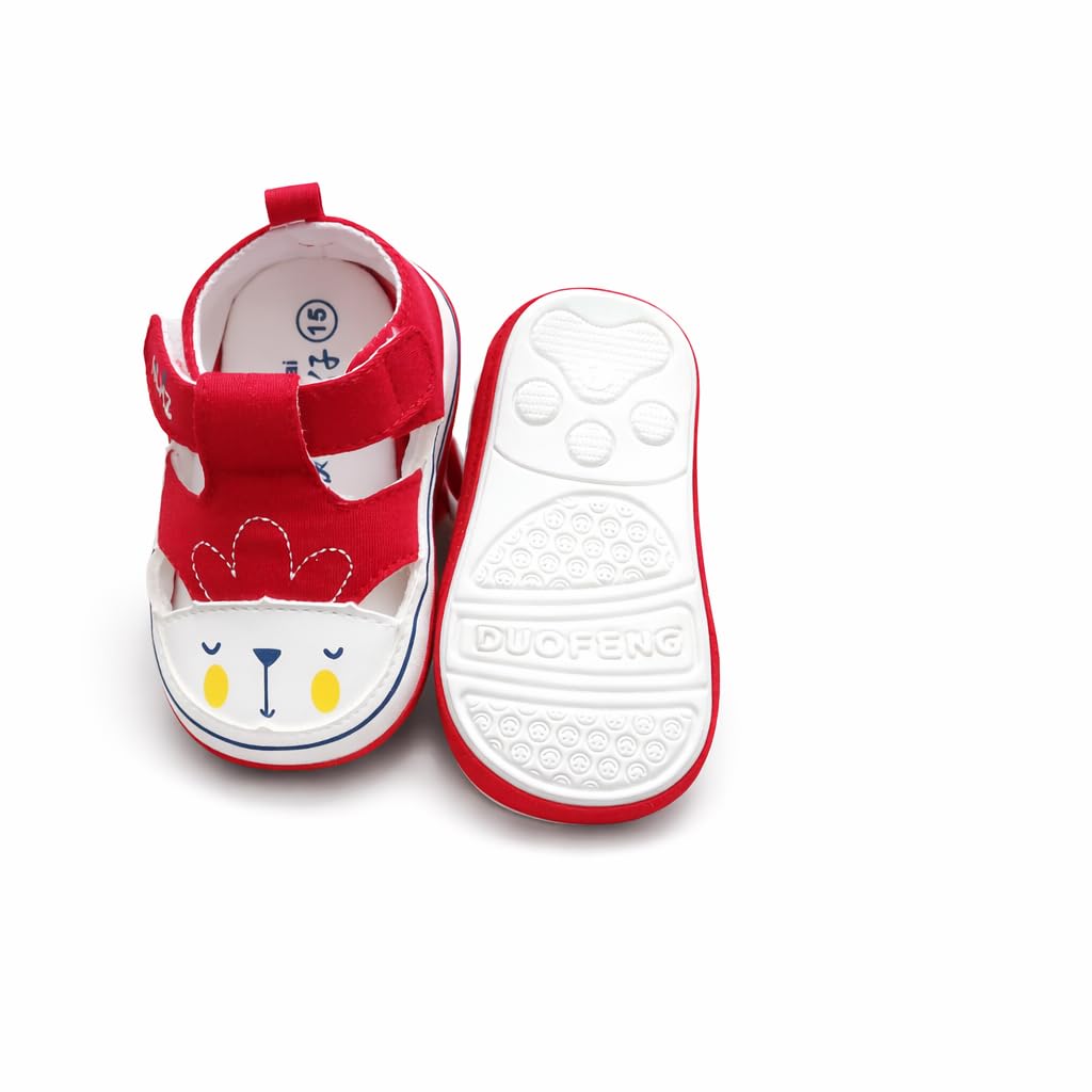 Radharamana Store Baby Boys & Girls Summer Sandals, Soft Breathable Cartoon Anti-Slip Sole, Adjustable Velcro Infant Shoes, 6-12 Months-picture-11