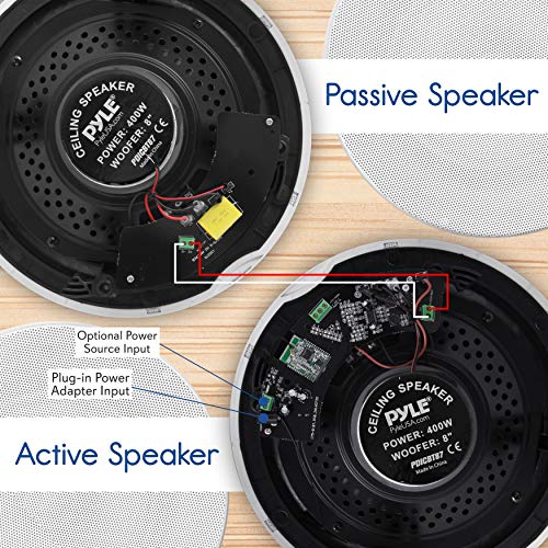 PYLE Paire d’enceintes Bluetooth universelles encastrées au plafond 2 voies 16,5 cm avec double cône en polypropylène et… - Les Beatles, Paul McCartney, John Lennon, RIngo Starr, George Harrison PYLE Paire d'enceintes Bluetooth universelles encastrées au plafond 2 voies 16,5 cm avec double cône en polypropylène et… – Image 4