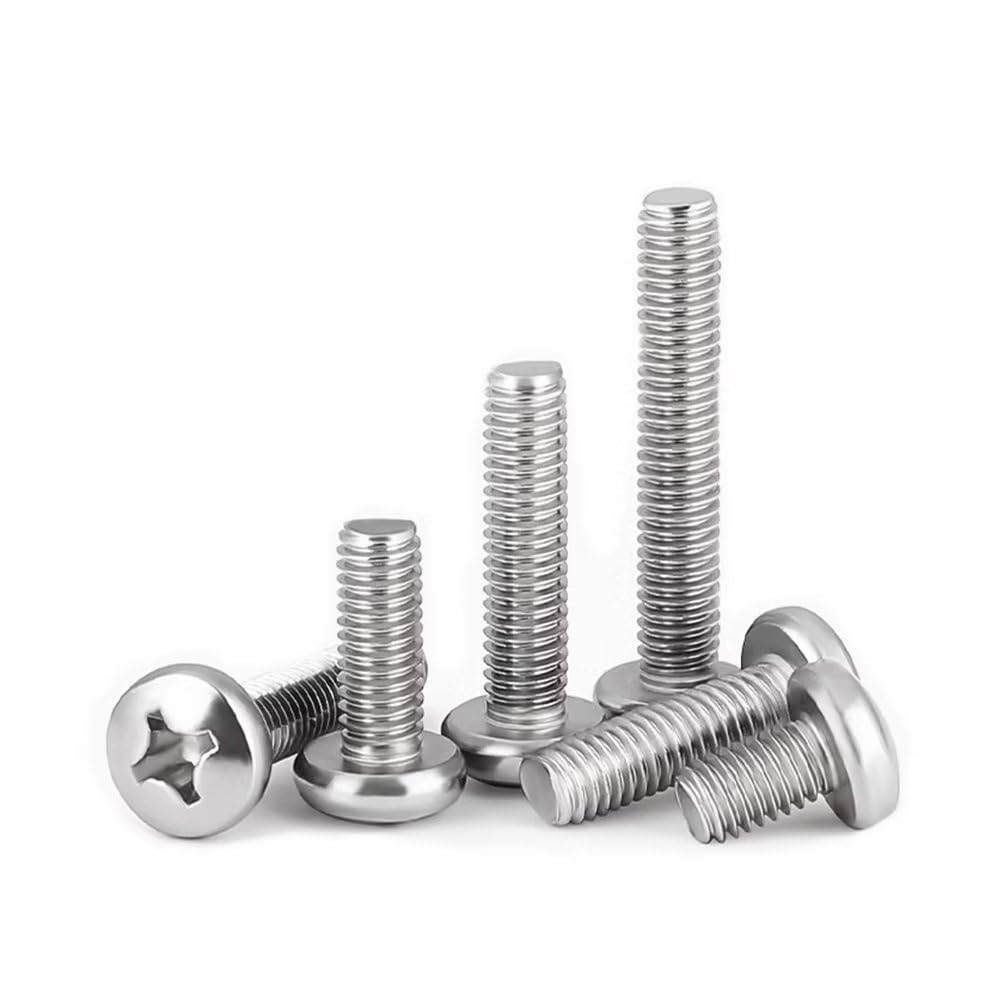 SYDARSYN Phillips Pan Head Machine Screw 304 Stainless Steel Cross Round Head Fastener Bolts M1.4x6mm (100 pcs)