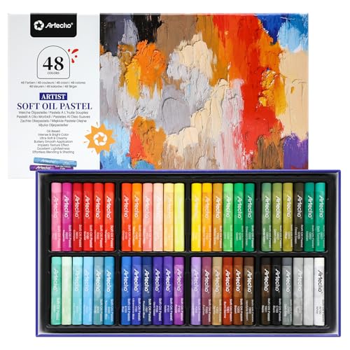 Artecho Extra Soft Oil Pastels 48 Colors Artist Grade