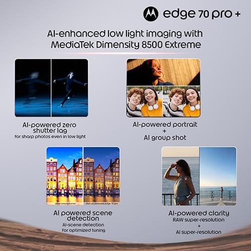 Image of Motorola Edge 70 Pro+ 5G (PANTONE Chicory Coffee, 12GB RAM, 256GB Storage)| 6.8 inch Extreme AMOLED | 50MP Triple Rear| 50MP Selfie | 6500mAh Battery | 90W + 15W Wireless Charging | Dimensity 8500 Extreme
