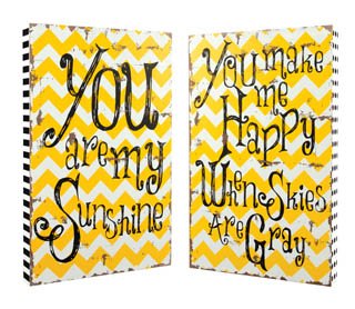 "You Are My Sunshine" Wood Wall Art - Set of 2