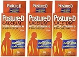 Posture-D Calcium with Vitamin D Caplets, 60 Count, Pack-of-3