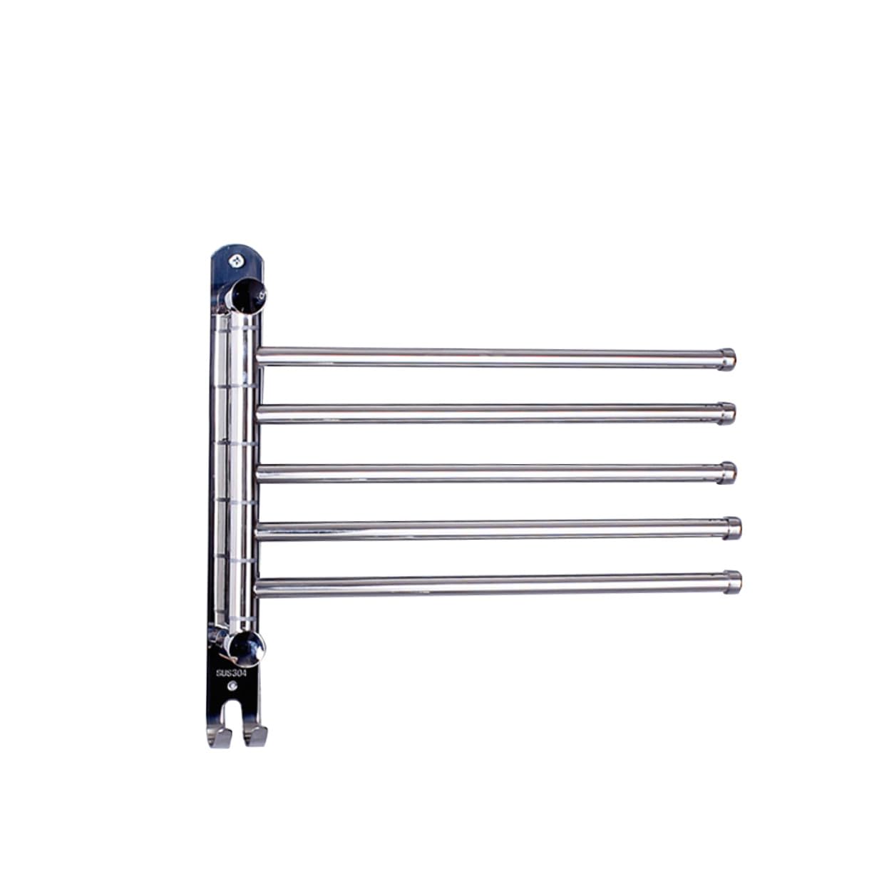 NUOBESTY Portasciugamani Parete Rotante in Acciaio Inox Aste Portaoggetti da Bagno Design Compatto e Antiruggine