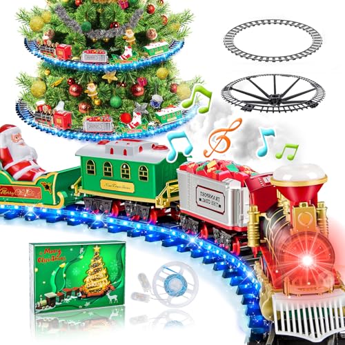 BuzzoXerex Eisenbahn Weihnachtsbaum Elektrisch, Zug Weihnachtsbaum,...
