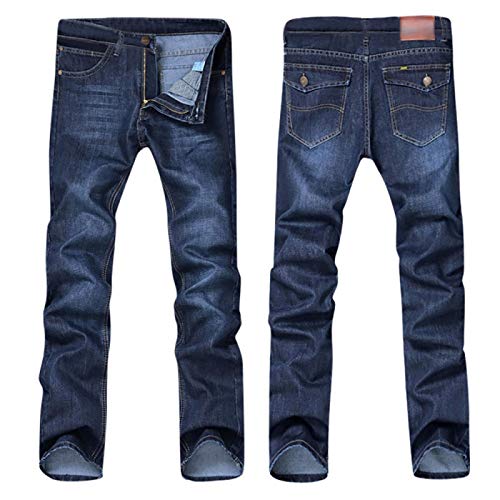 Pantalones Vaqueros Casuales De Mezclilla De Algodón Hip Hop Pantalones De Trabajo Sueltos Pantalones Vaqueros Pantalones De Pierna Recta Casual Sólido 31 Azul
