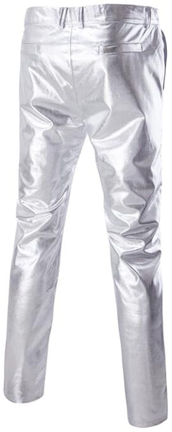 PARKLEES Pantalon de costume pour homme Night Club Metallic Gold / Pantalon jambe droite