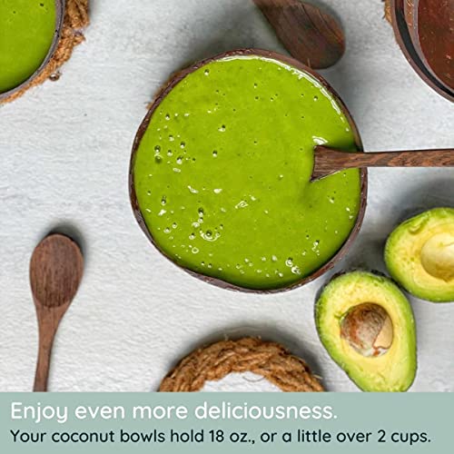 MDYBF Ciotole nel Cocco Cucchiai e Supporti - Set