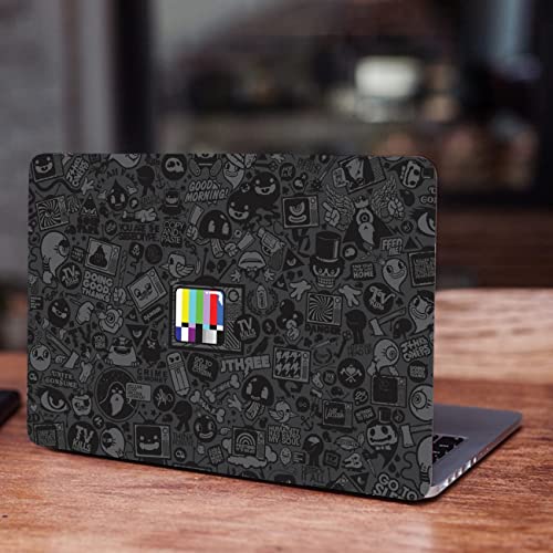 ISEE-360-Black-n-White-Laptop-Skin-Vinyl-Stickers-for-All-Laptop-Multicolour-Size-L-X-H-16-X-11-Inch