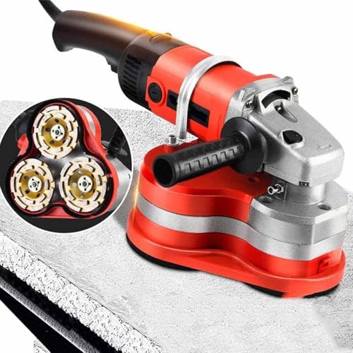 Lucidatrice elettrica diamantata da 3800 W, levigatrice per Pavimenti Portatile a Tre Teste, lucidatrice per Pavimenti, levigatrice per Pavimenti in Cemento, Struttura a Tre Assi