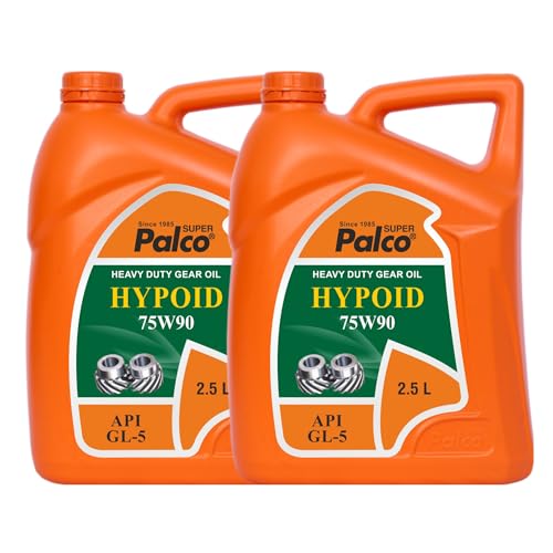 Image of PALCO Hypoid 75W90 Heavy Duty Gear Oil 2.5 Litre (Pack of 2), API GL-5 Gear Oil for Car and Commercial Vehicles, Manual Gearbox & Axles, High Load Protection & Smooth Shifting