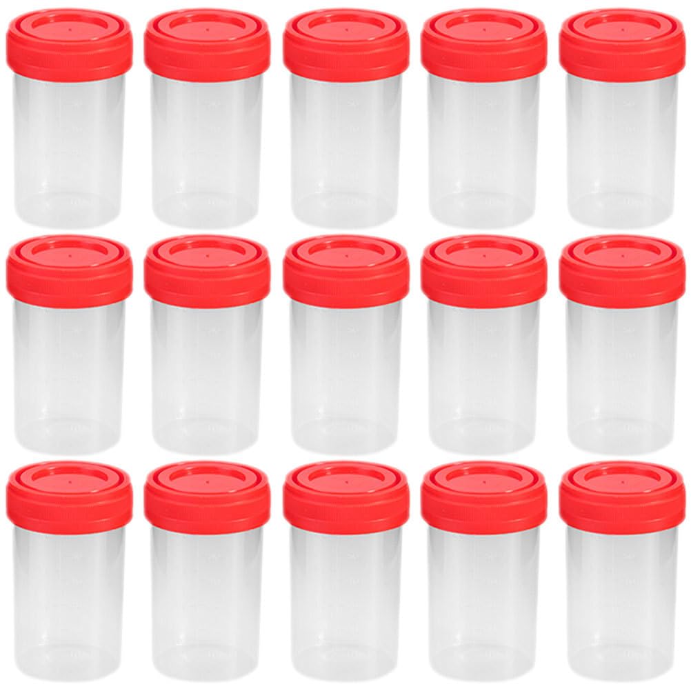 SOLUSTRE Contenedores De Plástico 25 Uds Taza De Muestreo Taza De Orina Recipientes De Plástico Tazas De Recolección De Muestras De Orina Taza De Medición Contenedor De Orina