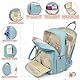RAINSMORE Baby Wickelrucksack Groß Wickeltasche Rucksack mit Kinderwagengurten und Wickelunterlage Unterwegs Diaper Bag Babytasche Blau