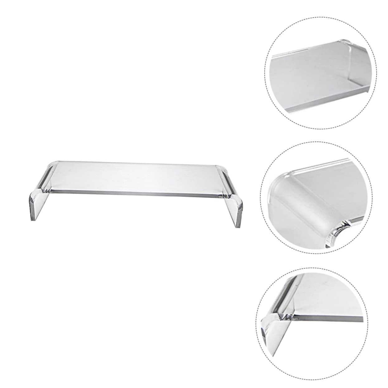 Stand per Scrivania Semplice e Pratico Supporto Alzata in Acrilico Bianco Migliora Efficienza Lavorativa e Riduce Affaticamento del Collo per Monitor per Casa e Scuola