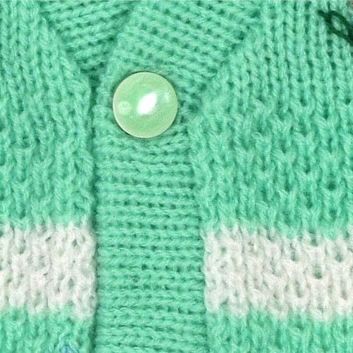 Image of Baby Winter Sweater | Wool Knit Full Sleeve Cardigan for Babies | Soft Warm Winter Clothing for Newborn Boys Girls & Toddlers Combo Pink & Green (3 to 6 Months) Pack of 2