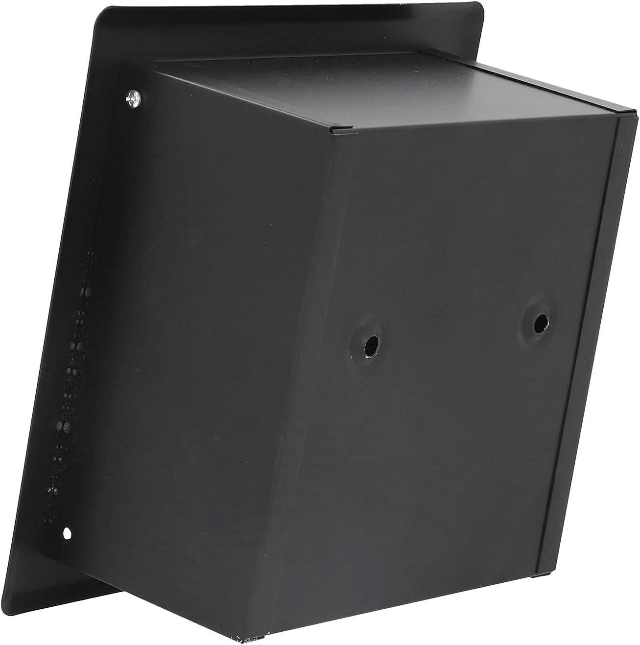 Black Wall - Mounted Enclosed Toilet Paper Holder, Ideal for Bathroom & RV