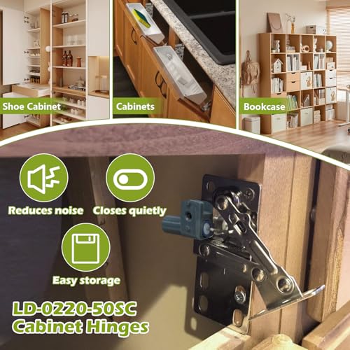 Image of LD-0220-50SC Soft Close Pivot Hinges Self Closing Cabinet Door Hinge