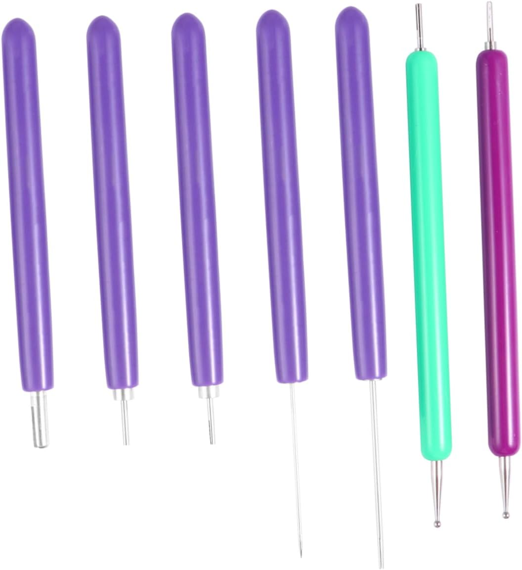 Hohopeti 7pcs DIY Paper Rolling Pen Tool Kit Quilling Paper Crafting Roller for Handmade Crafts Random Color