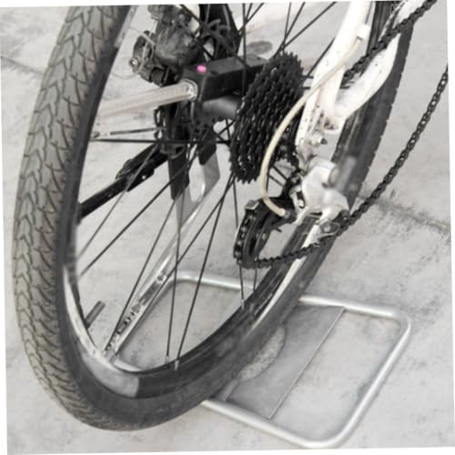 Soporte para bicicleta montaña portátil antideslizante y estante de estacionamiento plata 8