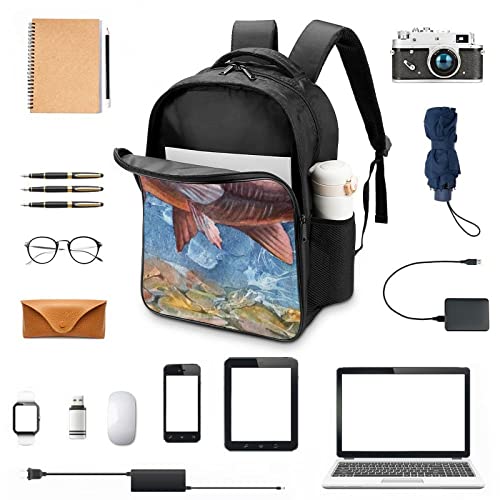 Sac à dos poisson 3D Cool avec grand compartiment ergonomique 40x28cm - 3