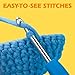 Crochet Yarn for Beginners, Cotton Yarn for Crocheting, 3 Pack×1.8 oz Amigurumi Yarns with Easy-to-See Stitches and No Split, Worsted Medium # 4 Yarn, Cotton-Nylon Blend,Thick & Soft