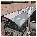 ZHANGQINGXIU Window Door Awning Canopy, Roofing Canopies Rain Snow Shelter Modern Polycarbonate Cover Silent Material Outdoor Front Door Patio Awning Reinforced Aluminum Alloy Bracket (Color : Clear