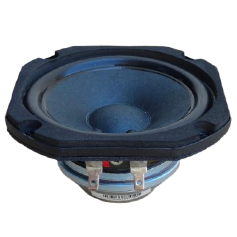 KIT Set pour LA Voce Italiana WSN041.00, 1 woofer s carré 10,4 x 10,4 cm, 4 x 4, 40 Watts rms 80 Watts Max, 8 ohms, 91,5 DB, Aimant néodyme, pour la Maison, 1 pièce + Faston Gratuit