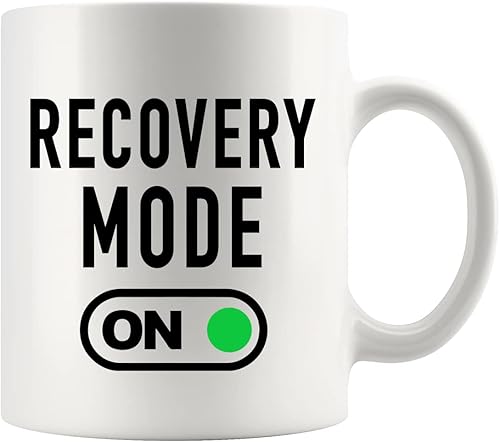 Taza de café Recovery Mode On Get Well de regalo para pacientes, regalos inspiradores motivacionales para familiares y amigos, vaso de cerámica
