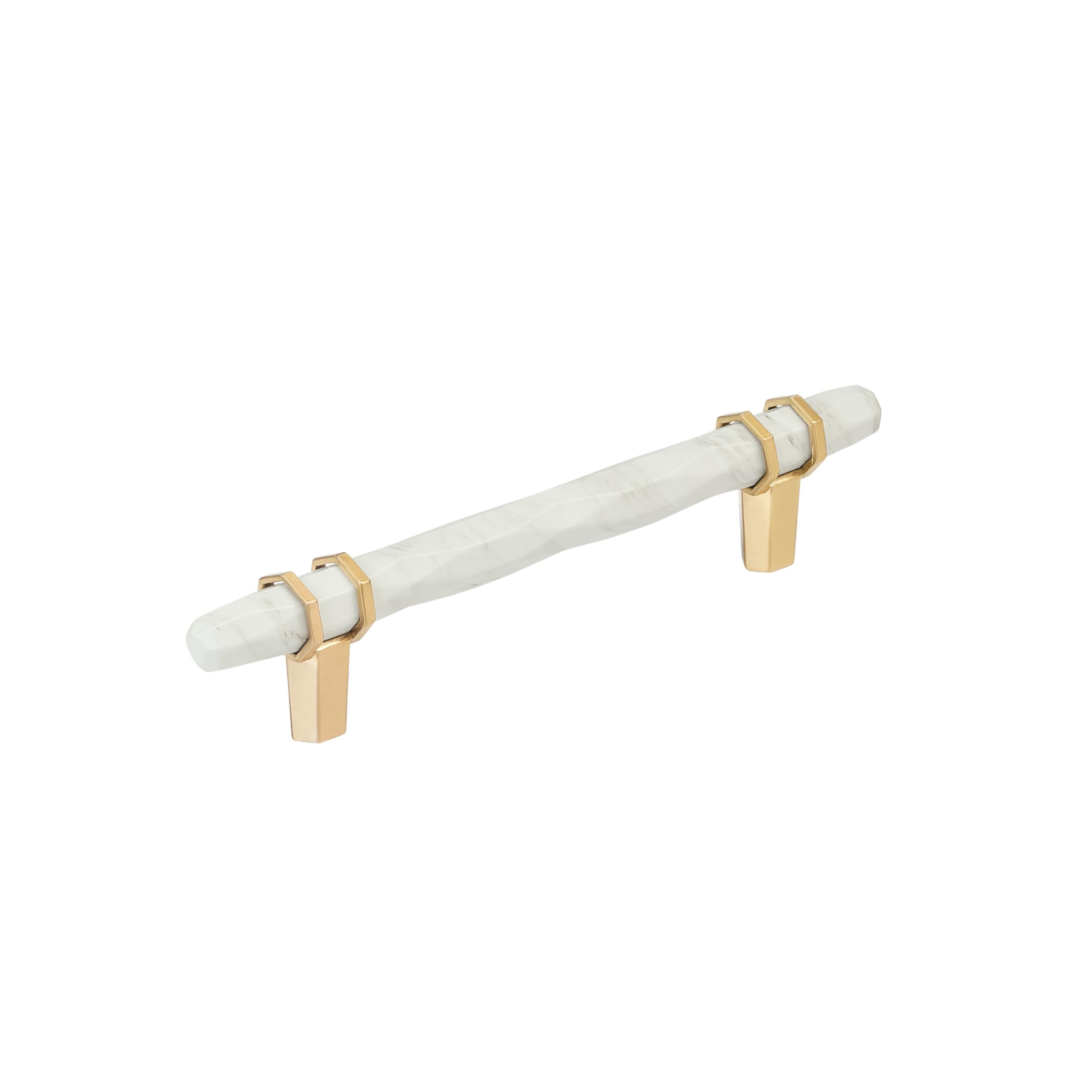 Amerock 5-1/16" Carrione Marble White/Champagne Bronze Drawer Pull