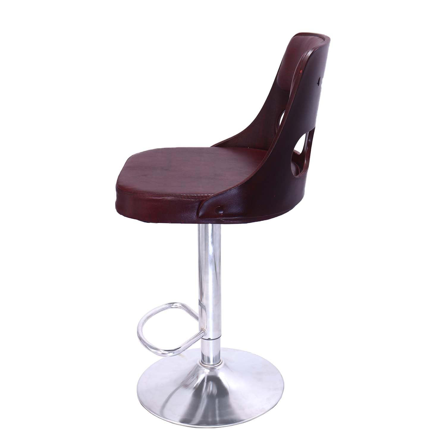 DPI Bar Stool Adjustable Height & 360° Revolving Swivel Seat Top Kitchen Chair Suitable for Cafeteria Dining Office Shops | (Cherry) 1
