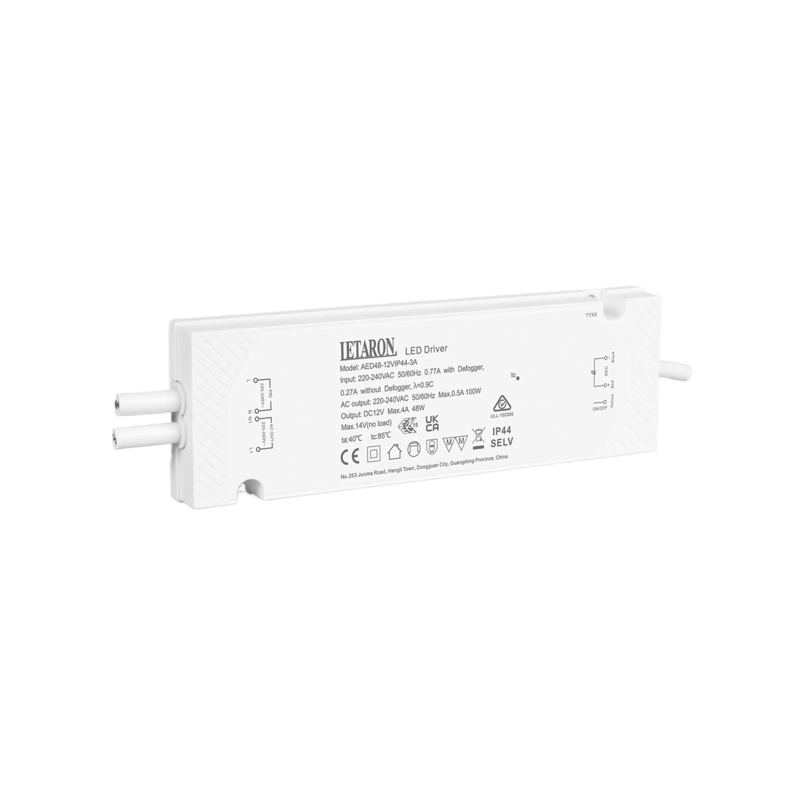 Alimentation tension constante 12V 48W étanche IP44 pour miroir