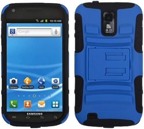 MYBAT ASAMT989HPCSAAS005NP Advanced Armor Rugged Durable Hybrid Case with Kickstand for Samsung Galaxy S II/SGH-T989-1 Pack - Retail Packaging - Dark Blue/Black