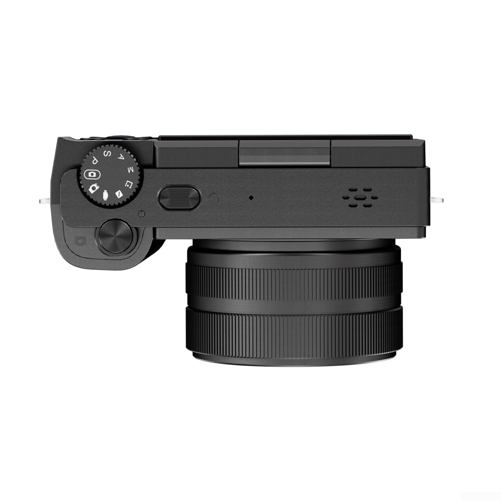 Fotocamera digitale per fotografia e vlogging con video MP4 4K, uscita JPG da 64 MP, zoom 16X e schermo rotante a 180 gradi (nero)