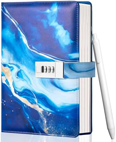 CAGIE Lock Diary Leather Journal Writing Notebook Planner Organizer Starry Sky - View #4