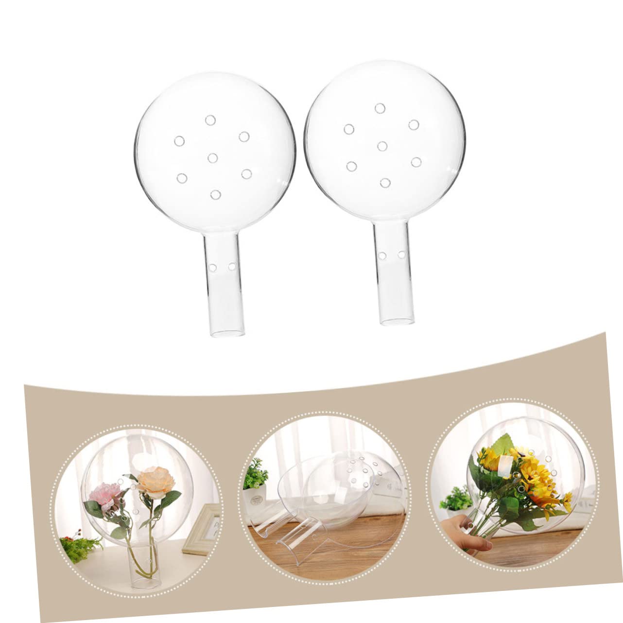 Abaodam 4pezzi Sphere Decorativa per Fiori Fai da Te Bubble per Bouquet per Matrimoni Natale e Feste di Compleanno