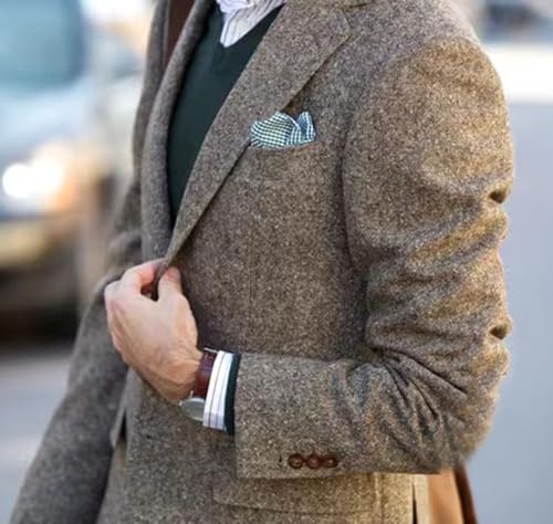 VENNYNG Men's Suit Blazer Jacket Single Breasted Sport Coat for Men Spring Wedding Street Party2