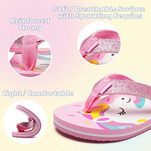 WateLves Girls Flip Flops Toddler Boys Girls Non-Slip Sport Sandals for Beach Swim Pool(Little Kid/Big Kid)3