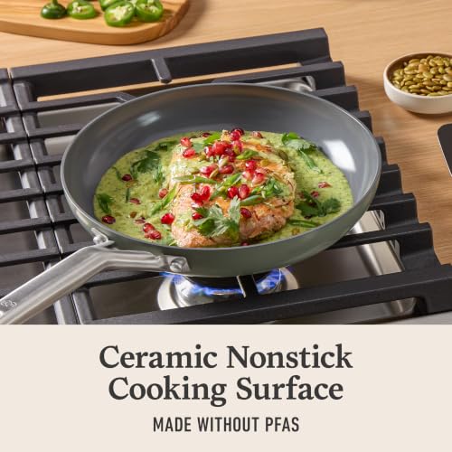 Calphalon® Ceramic Nonstick 8" and 10" Frying Pan Set, Silver Ash - Image 2