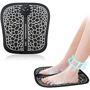 MATEHOM Elektrisches Fußmassagegerät, EMS Fußmassagegerät, 6 Modi, 9 Intensitätsstufen, Fußmassagegerät Fußmassagematte…