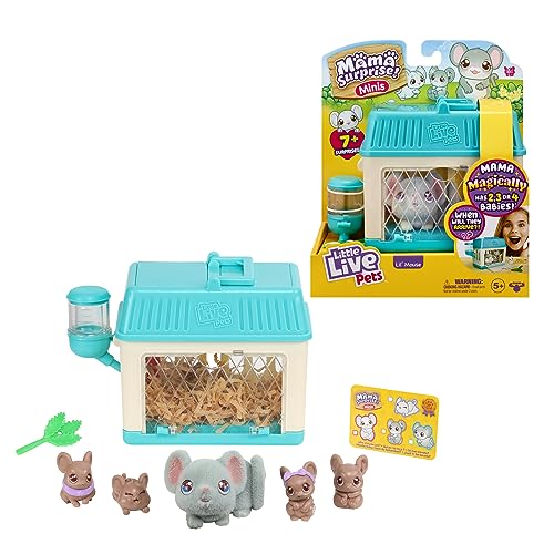 Little Live Pets - Mama Surprise Minis. Feed and Nurture a Lil' Mouse Inside Their Hutch so she has...