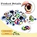 TOAOB 160pcs Glass Dragon Eyes Assorted Colors Cabochon Eyes 6mm to 30mm Half Round Dragon Eyes for Clay Doll Making Sculptures Props and DIY Jewelry Making Findings