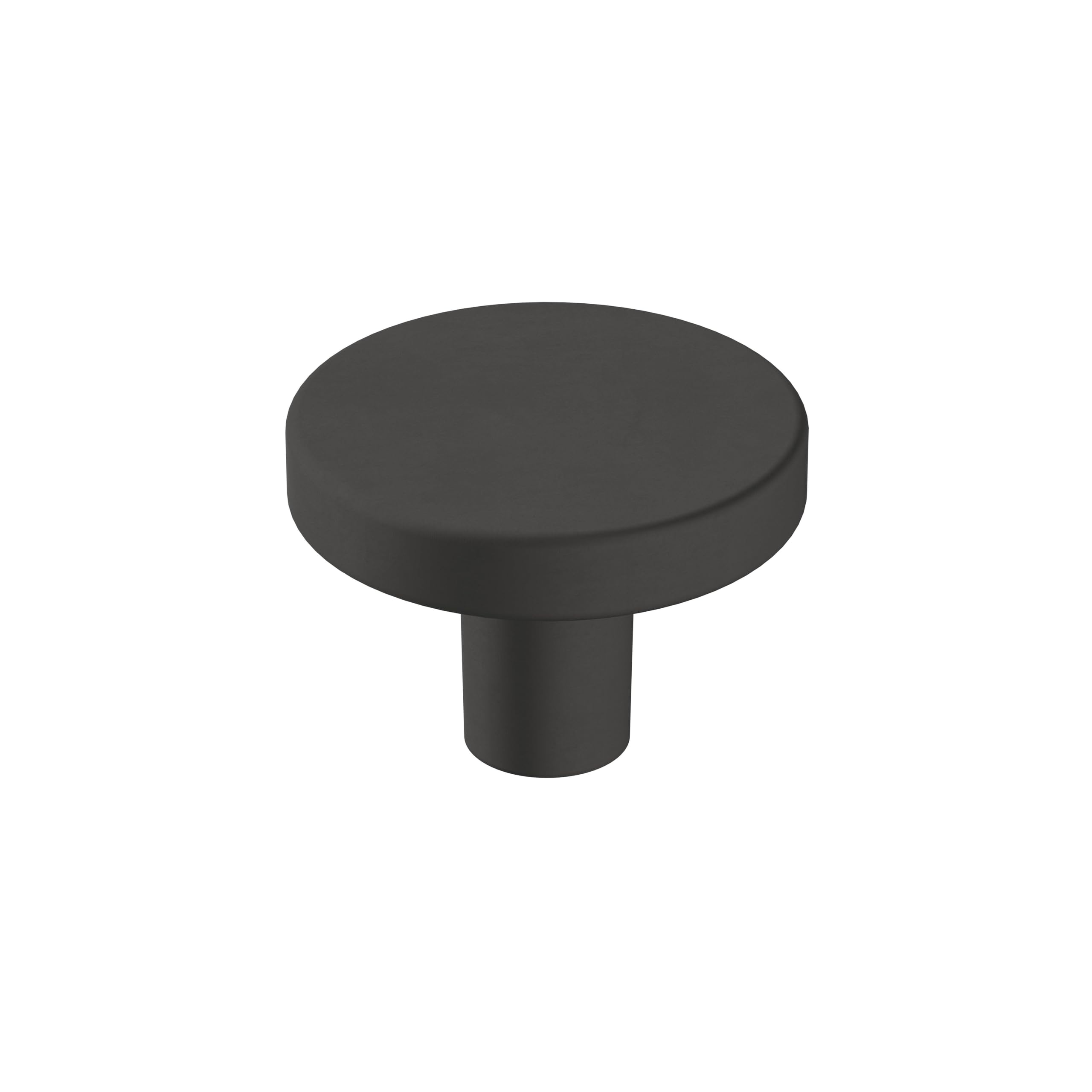 Amerock Versa 1-3/8 inch (35mm) Diameter Matte Black Cabinet Knob - 10 Pack