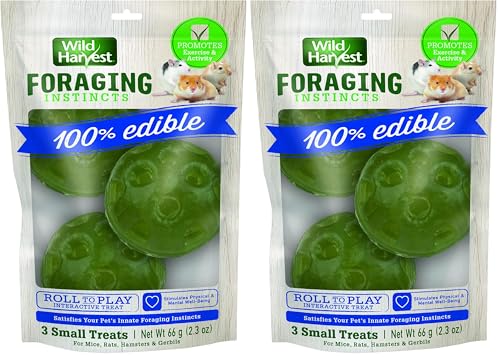 Wild Harvest® Foraging Instincts Roll n’ Play Interactive Treat, 3 Count, for Pet Mice, Rats, Hamsters and Gerbils, 2.30 Ounce (Pack of 2)