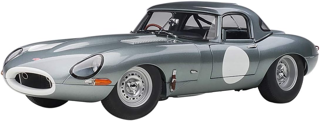 Jaguar Lightweight E Type Roadster RHD (Right Hand Drive) Dark Silver 1/18 Model Car